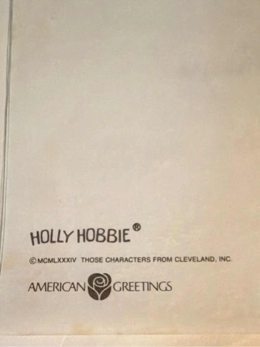 American Greetings Holly Hobbie Vintage Easter Greeting Card 1984 with Envelope
